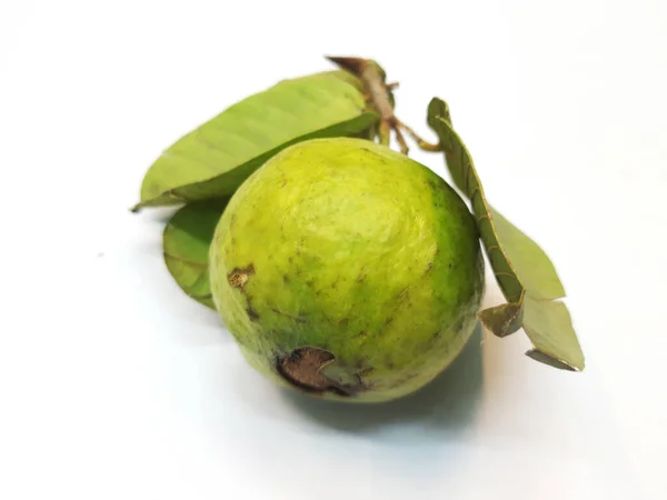 Guava Bílém Pozadí — Stock fotografie