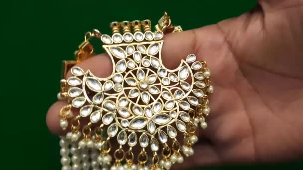 Biżuteria Biżuteria Luksusowy Naszyjnik — Wideo stockowe