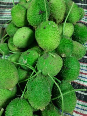 Ahşap arka planda yeşil kivi