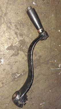 Frenli ve frenli eski motosiklet motoru