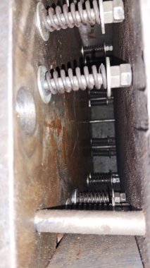 Bir vida ve bir fındık yakın çekim görüntü