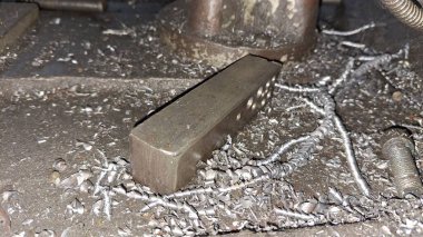 Metal bir plakaya yakın çekim