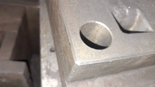 close up of metal door