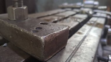 old metal door handle with a lock