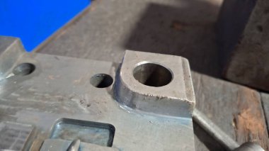 metal handle on a white background