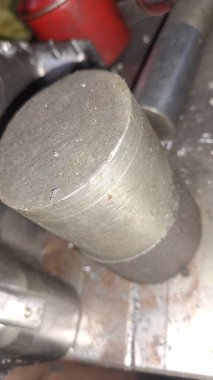 metal pipes in the workshop,