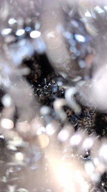 Siyah ve beyaz soyut bokeh ışıklarının güzel arkaplanı