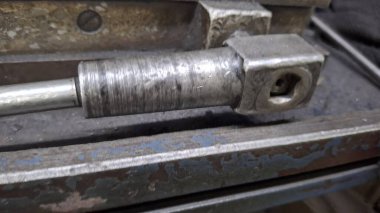 old metal pipe with a white background