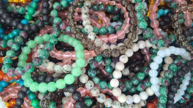 renkli boncuklar yakın çekim