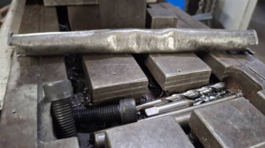 Bir sürü çipi olan metal parçacıklar soyut arka plan, doku, duvar kağıdı