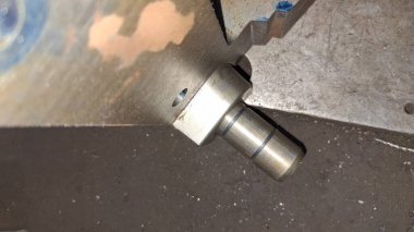 Kapı koluyla metal kapı kolu.