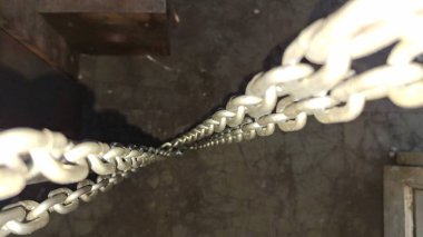 metal chain on the background of the building