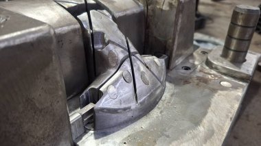 Metal bir boruya yakın çekim