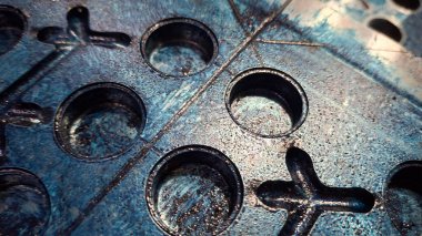 Metal bir plakanın soyut arkaplanı