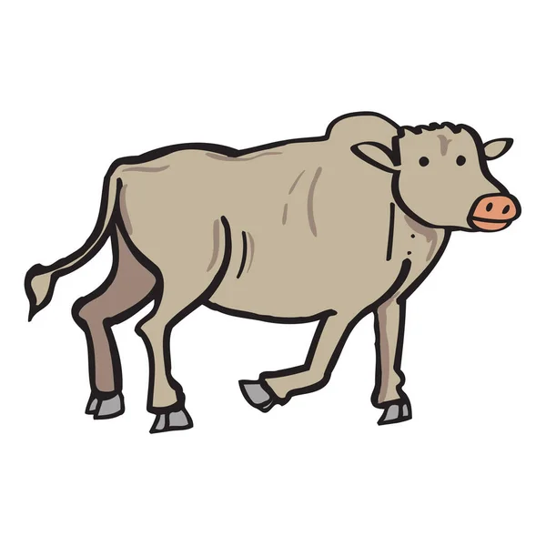 Iconografías Vector Dibujos Animados Vaca Ganadería — Archivo Imágenes Vectoriales