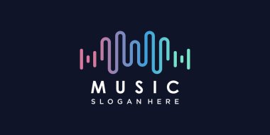 Modern konsept premium vektörlü müzik logosu tasarımı