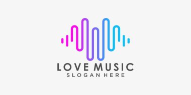 Modern konsept premium vektörlü müzik logosu tasarımı