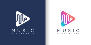 Modern konsept biçimli müzik logosu tasarımı