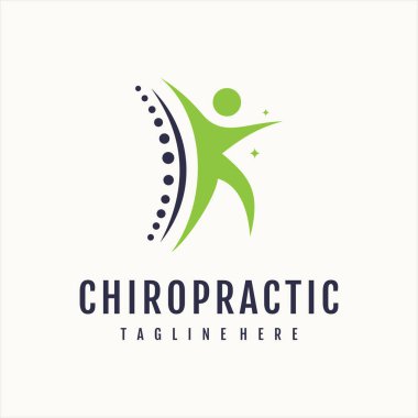 Modern konsept premium vektör ile kayropraktik logo tasarımı