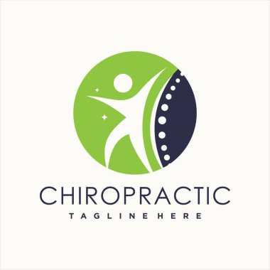 Modern konsept premium vektör ile kayropraktik logo tasarımı