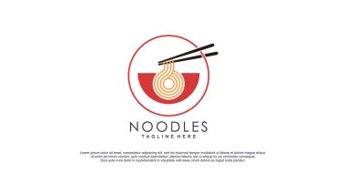 Yaratıcı tasarım şablonu olan erişte logosu çizimi
