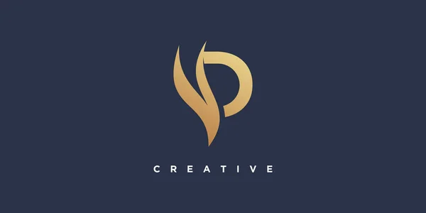 Logo Lettre Avec Concept Feu Premium Vector — Image vectorielle
