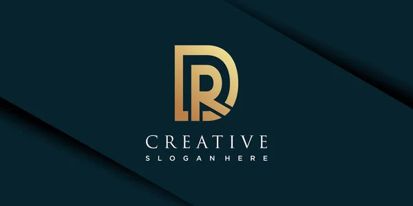 Letter Logo Design Gold Gradient — Stock Vector