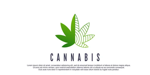 Diseño Del Logo Marihuana Medicinal — Archivo Imágenes Vectoriales
