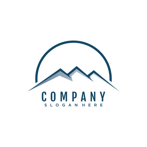 Mountain Logo Modello Icona Illustrazione Design — Vettoriale Stock