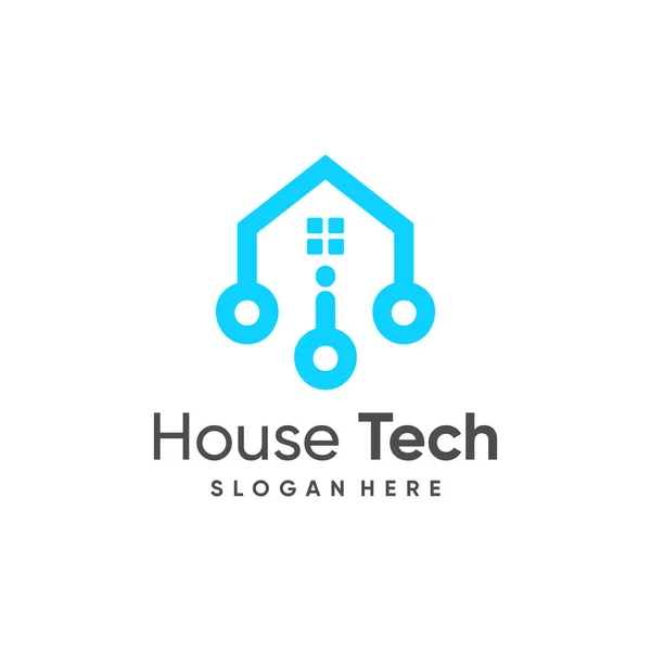 Projeto Logotipo Tecnologia Casa Para Negócio Tecnologia Vetor Premium — Vetor de Stock