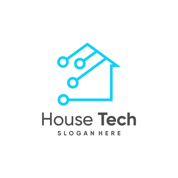 Projeto Logotipo Tecnologia Casa Para Negócio Tecnologia Vetor Premium — Vetor de Stock