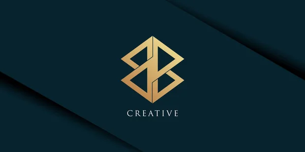 Illustration Logo Monogramme Avec Vecteur Icône Design Créatif — Image vectorielle