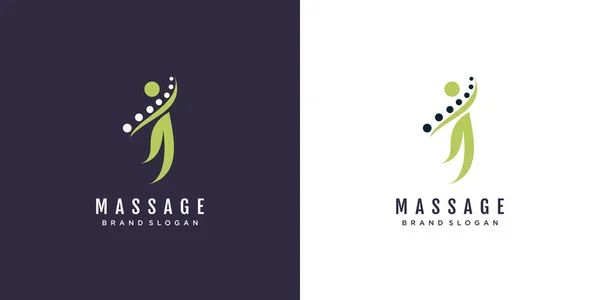 Massage Logo Mit Kreativer Idee Konzept Design Ikone Vektor Illustration — Stockvektor