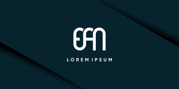 Monogram Letter Fam Logo Creative Unique Design Icon Premium Vector — Stock Vector