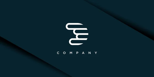 Letra Logotipo Com Design Estilo Lineart Criativo Vetor Premium —  Vetores de Stock
