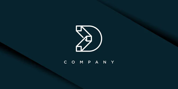 Λογότυπο Letter Δημιουργικό Γραμμικό Στυλ Σχεδιασμού Premium Διάνυσμα — Διανυσματικό Αρχείο