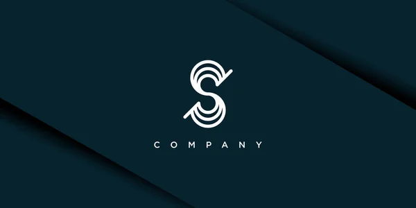Monogram Letter Logo Met Creatieve Unieke Stijl Concept Design Premium — Stockvector
