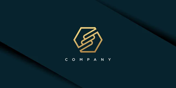 Brev Logotyp Med Kreativ Och Unik Stil Design Ikon Premium — Stock vektor
