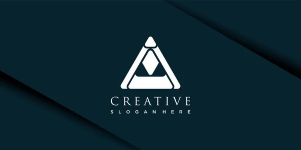 Αφηρημένο Μονόγραμμα Γράμμα Ένα Λογότυπο Δημιουργική Μοναδική Ιδέα Διάνυσμα Σχεδιασμού — Διανυσματικό Αρχείο