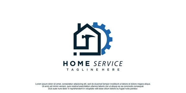 Home Logo Vettoriale Con Concetto Creativo Società Costruzione Ristrutturazione Premium — Vettoriale Stock