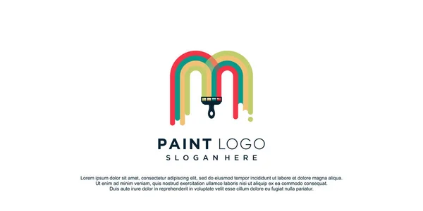 Måla Logotyp Med Kreativ Stil Idé För Affärsikon Och Varumärke — Stock vektor