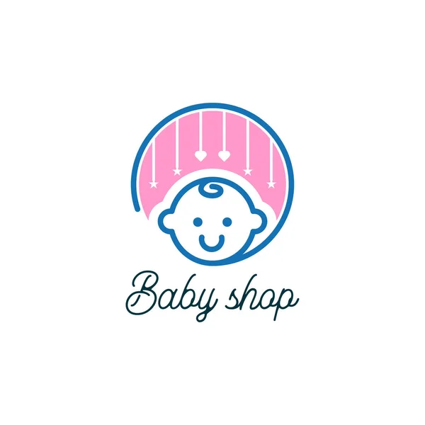 Baby Shop Logo Mit Kreativem Designkonzept Premium Vektor — Stockvektor