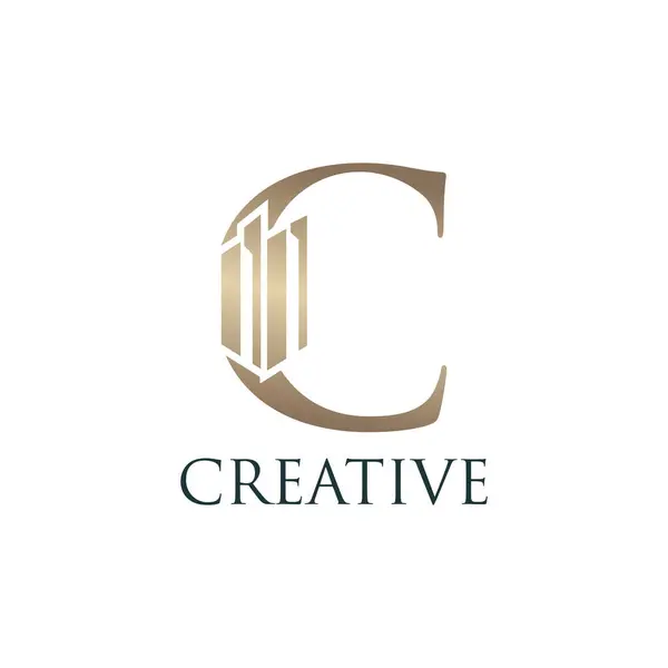 Vecteur Élément Conception Logo Lettre Bâtiment Avec Concept Moderne — Image vectorielle