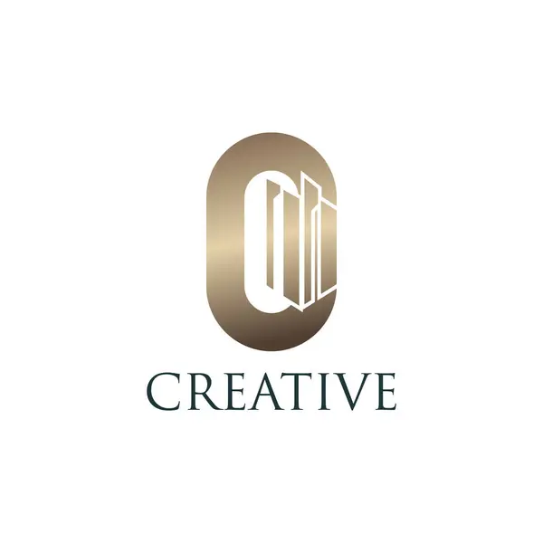 Bâtiment Lettre Logo Élément Conception Vecteur Avec Concept Moderne — Image vectorielle