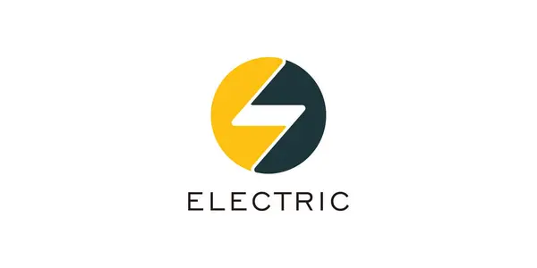 Elektrické Logo Design Element Vektor Moderním Konceptem — Stockový vektor