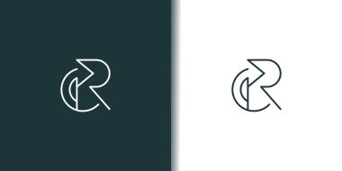 R harfi logo tasarım element vektörü modern konsept ile