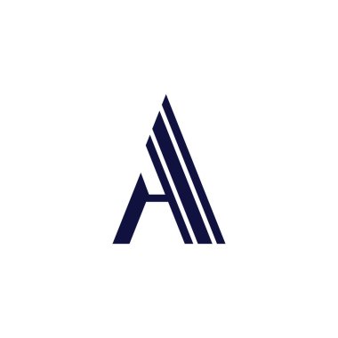 Harf A ilk modern iş soyut monogram logosu