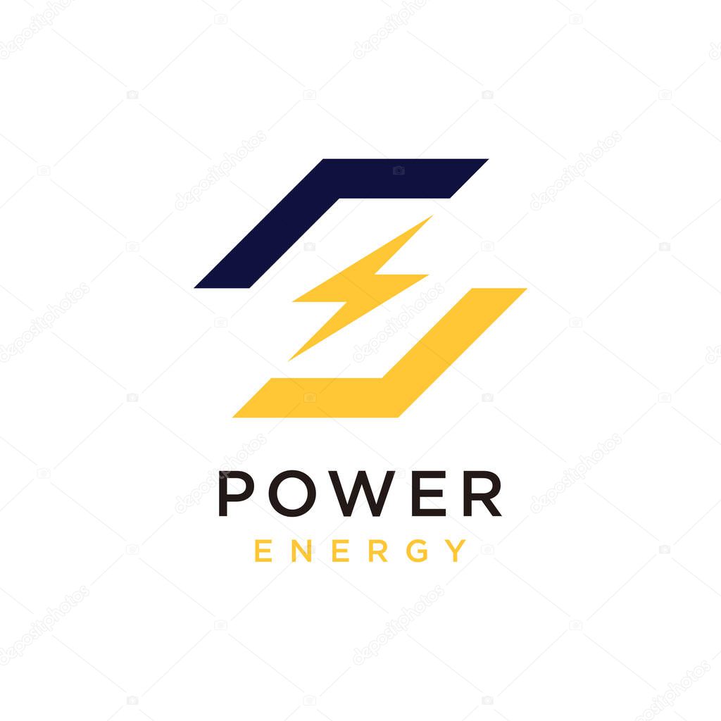 Energy logo with concept creative modern element