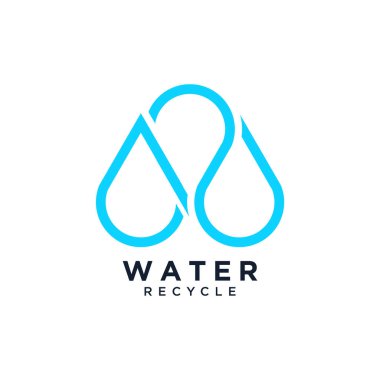 Su damlası logosu tasarım vektörü benzersiz fikir kavramı