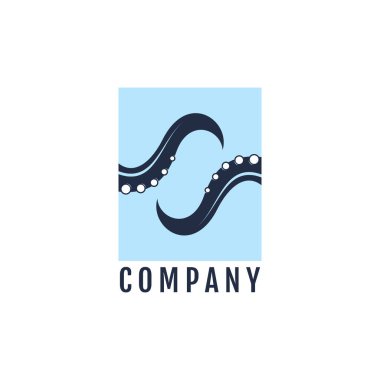 Ahtapot logo tasarımı fikri ve yaratıcı soyut kavram